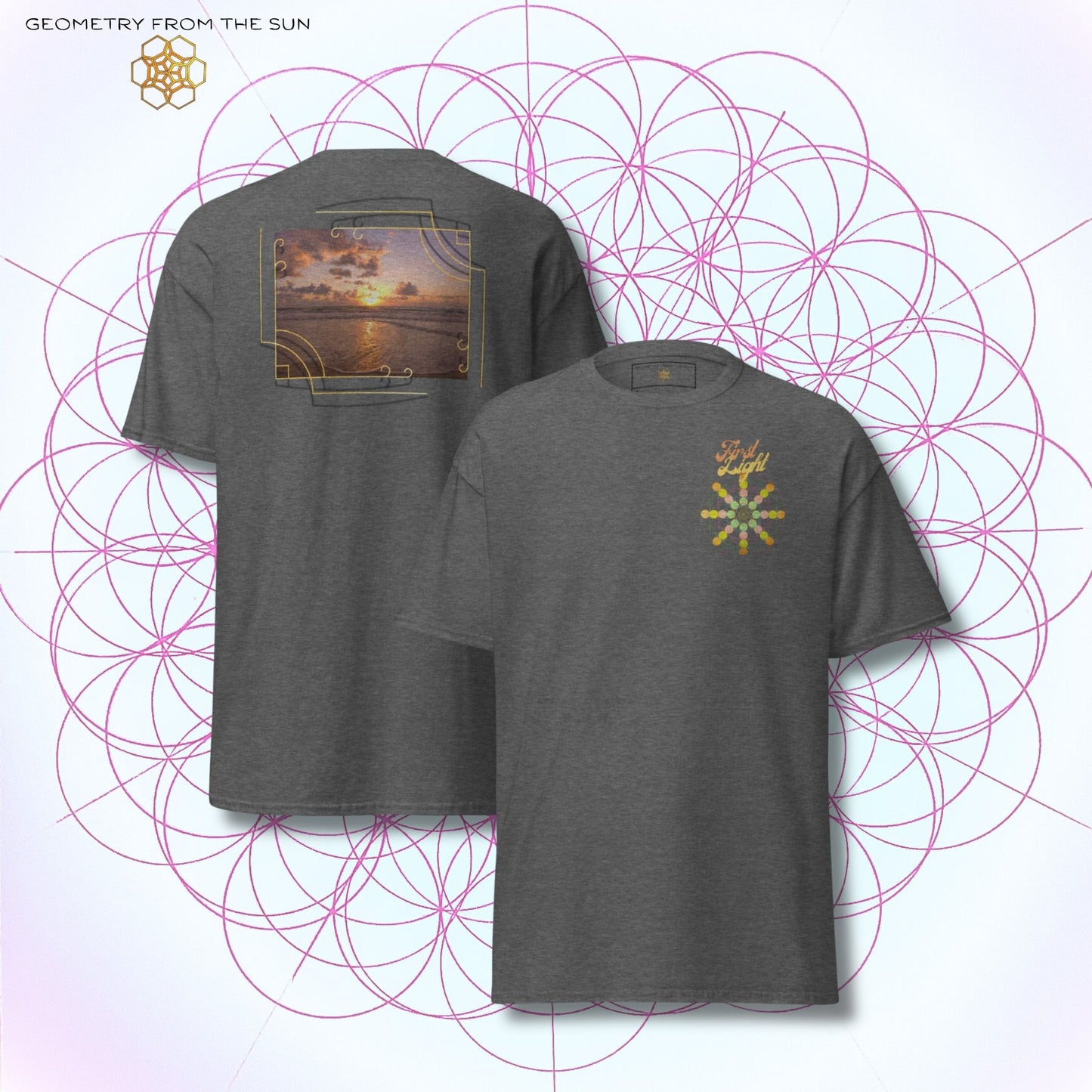 Golden Haze Sunrise Shirt - FIRST LIGHT - Geometry From The Sun
