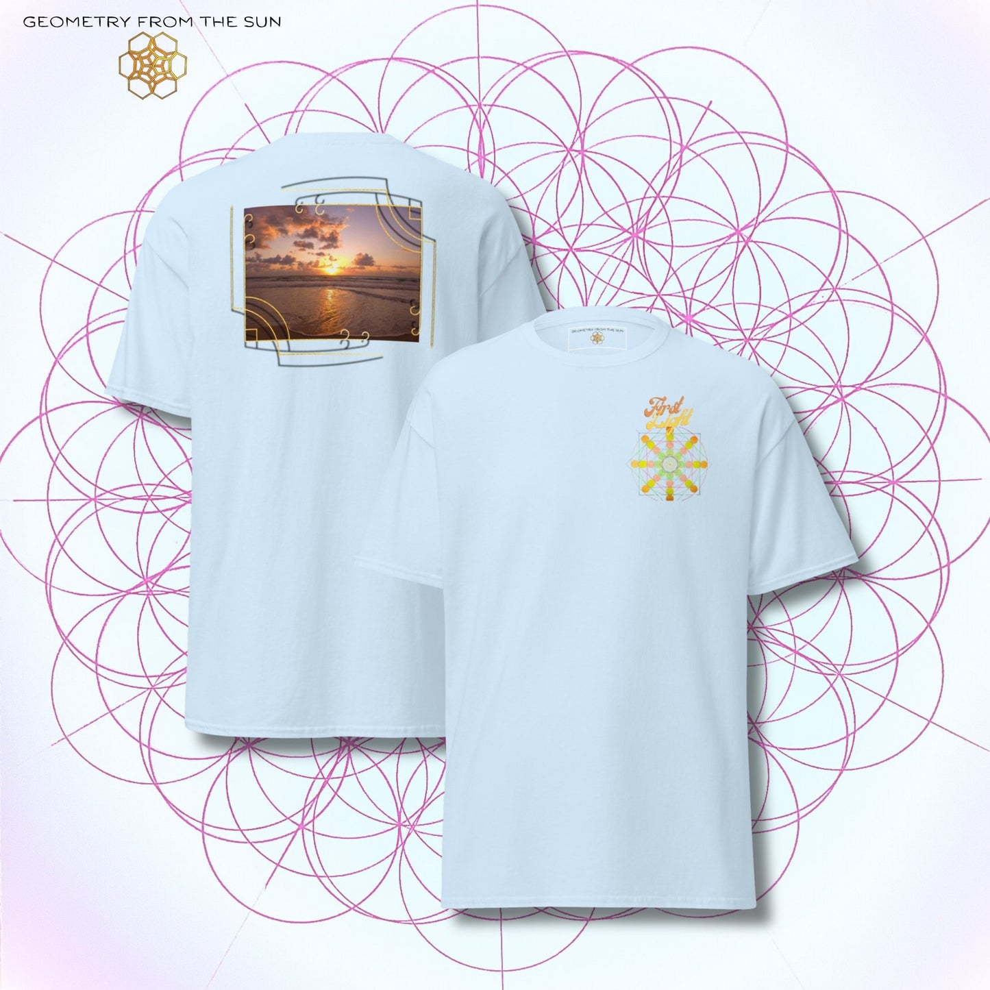 Golden Haze Sunrise Shirt - FIRST LIGHT - Geometry From The Sun