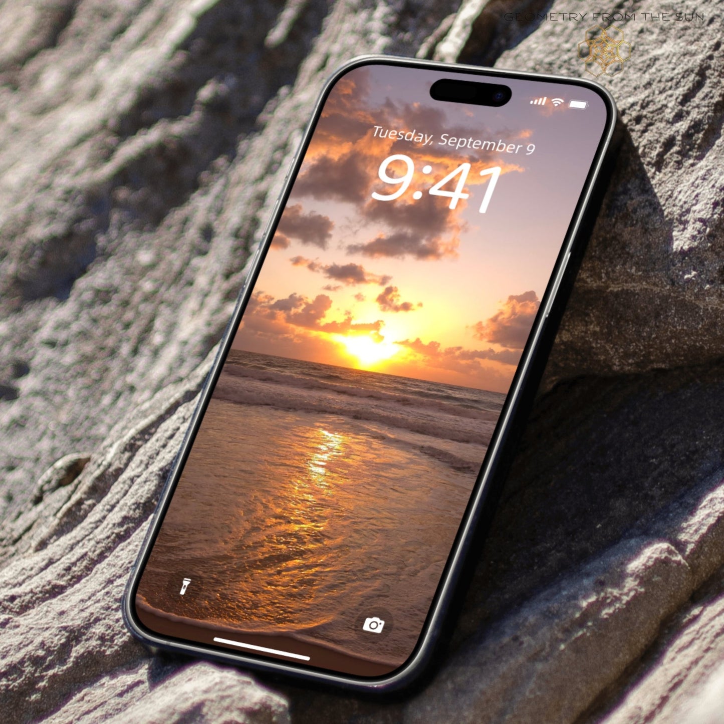 Golden Haze Sunrise Wallpapers – 17 Device Sizes (iPhone, Samsung, Pixel, iPad, Desktop, 4K) - Geometry From The Sun