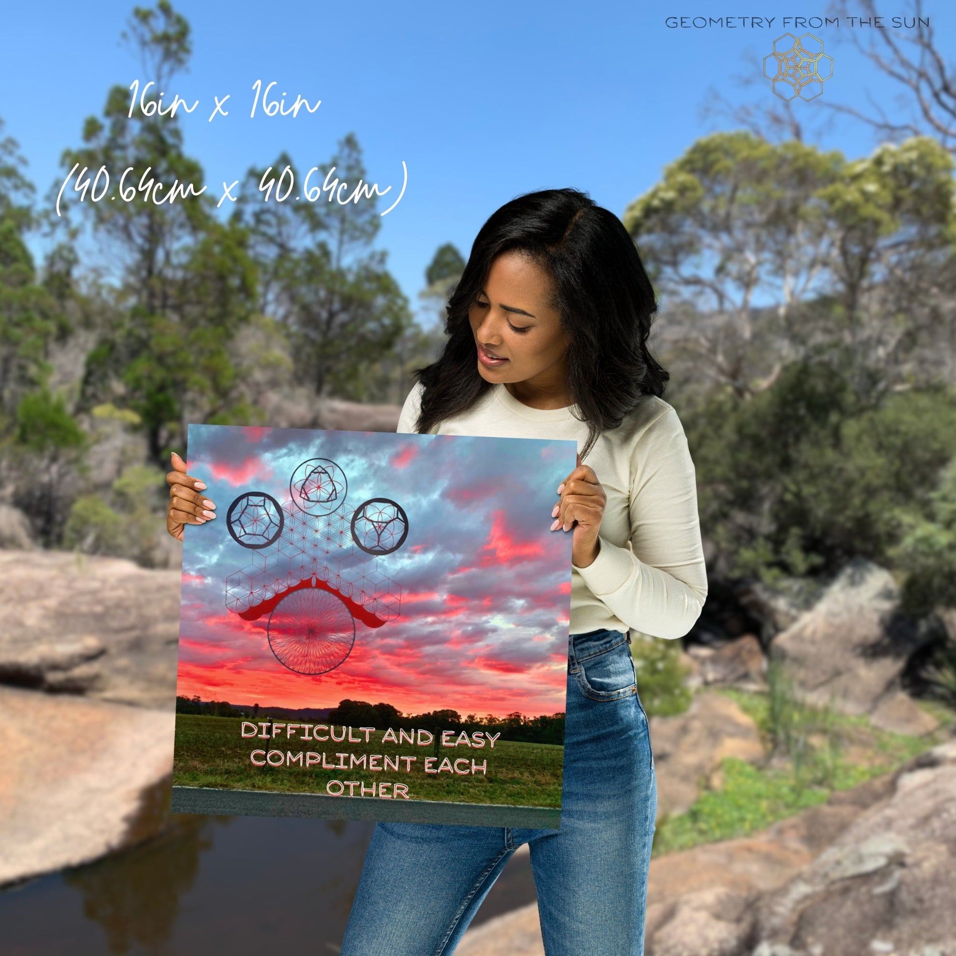 Harmony in Contrast Wall Art Poster - GEOMETRY AT DAWN - Geometry From The Sun