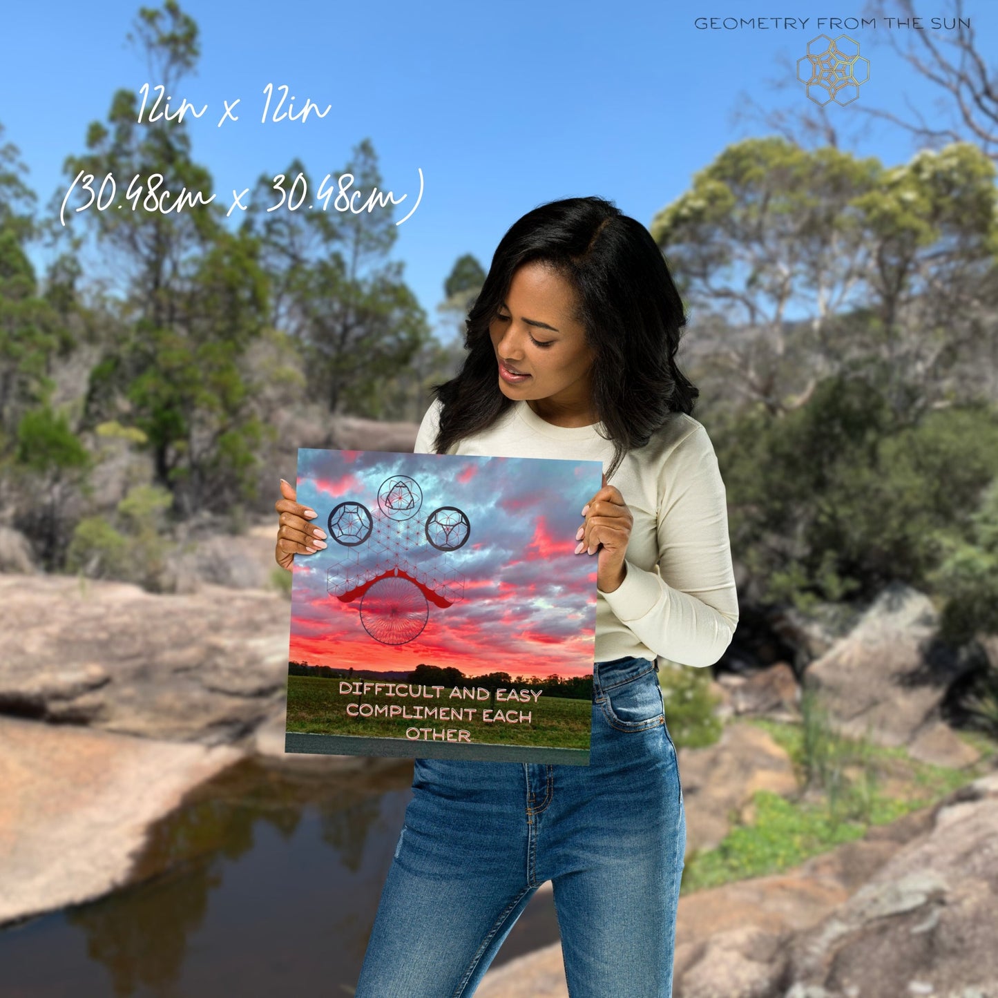 Harmony in Contrast Wall Art Poster - GEOMETRY AT DAWN - Geometry From The Sun