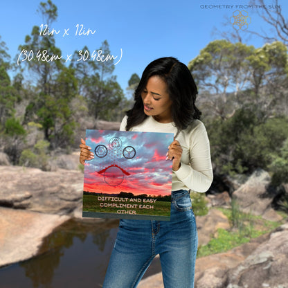 Harmony in Contrast Wall Art Poster - GEOMETRY AT DAWN - Geometry From The Sun