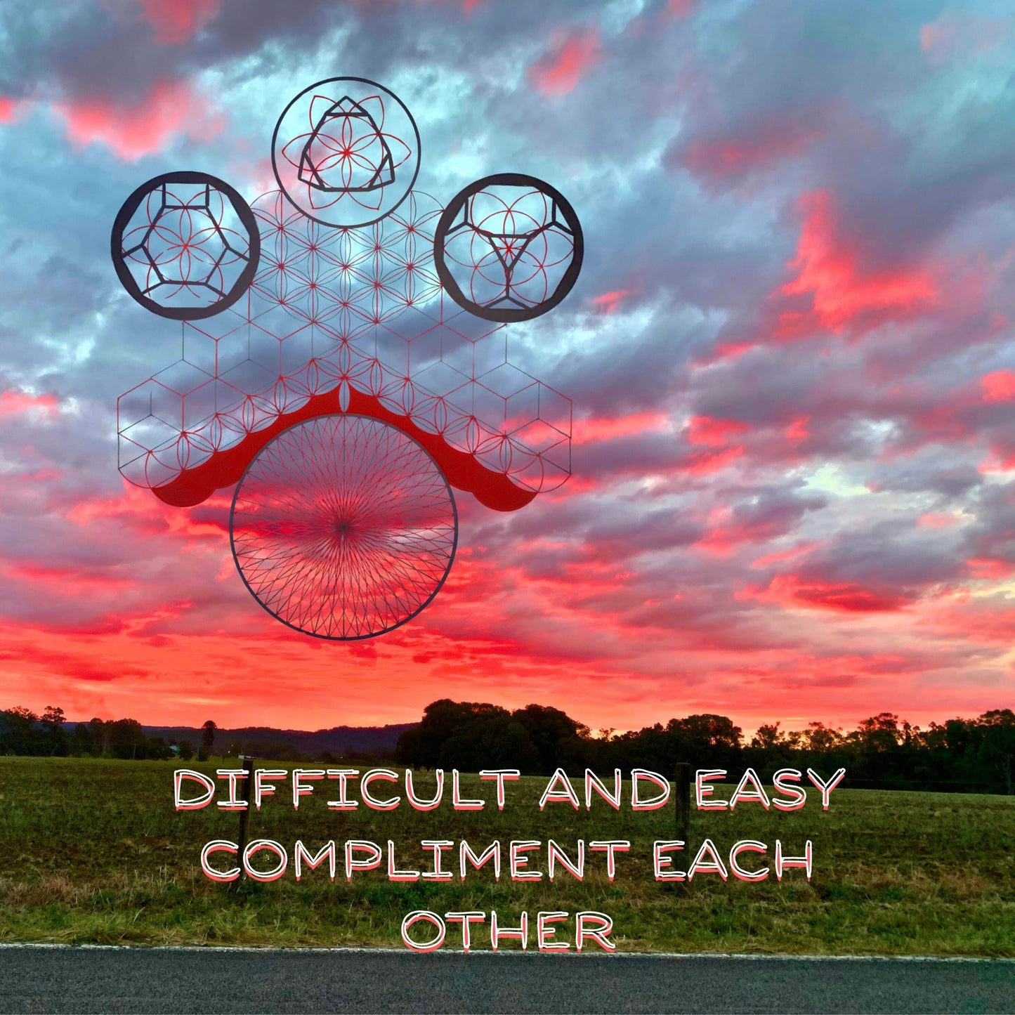 Harmony in Contrast Wall Art Poster - GEOMETRY AT DAWN - Geometry From The Sun