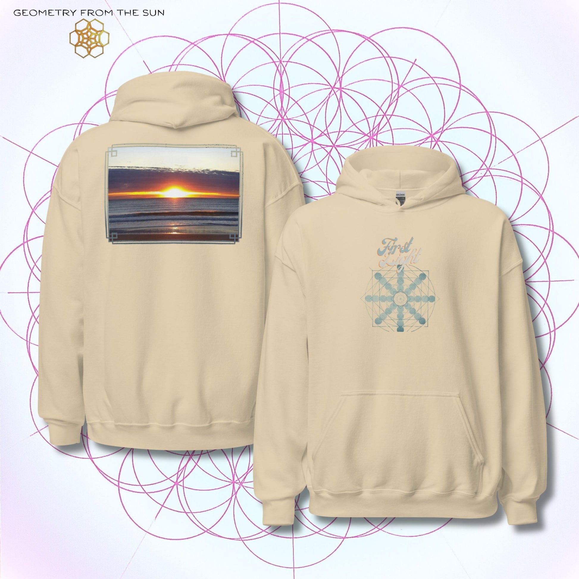 Horizon Blaze Sunrise Hoodie - FIRST LIGHT - Geometry From The Sun