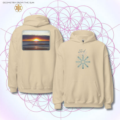 Horizon Blaze Sunrise Hoodie - FIRST LIGHT - Geometry From The Sun