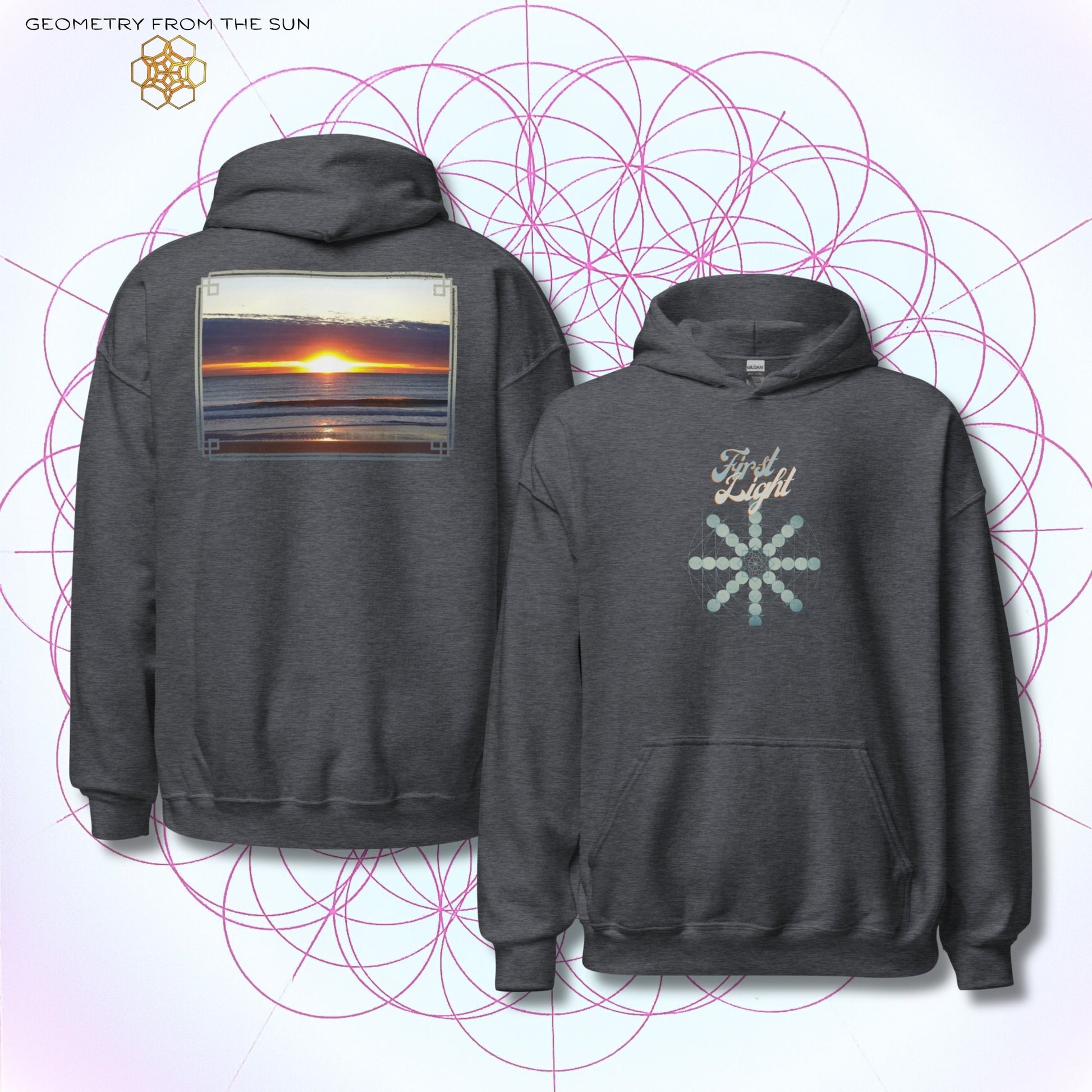 Horizon Blaze Sunrise Hoodie - FIRST LIGHT - Geometry From The Sun