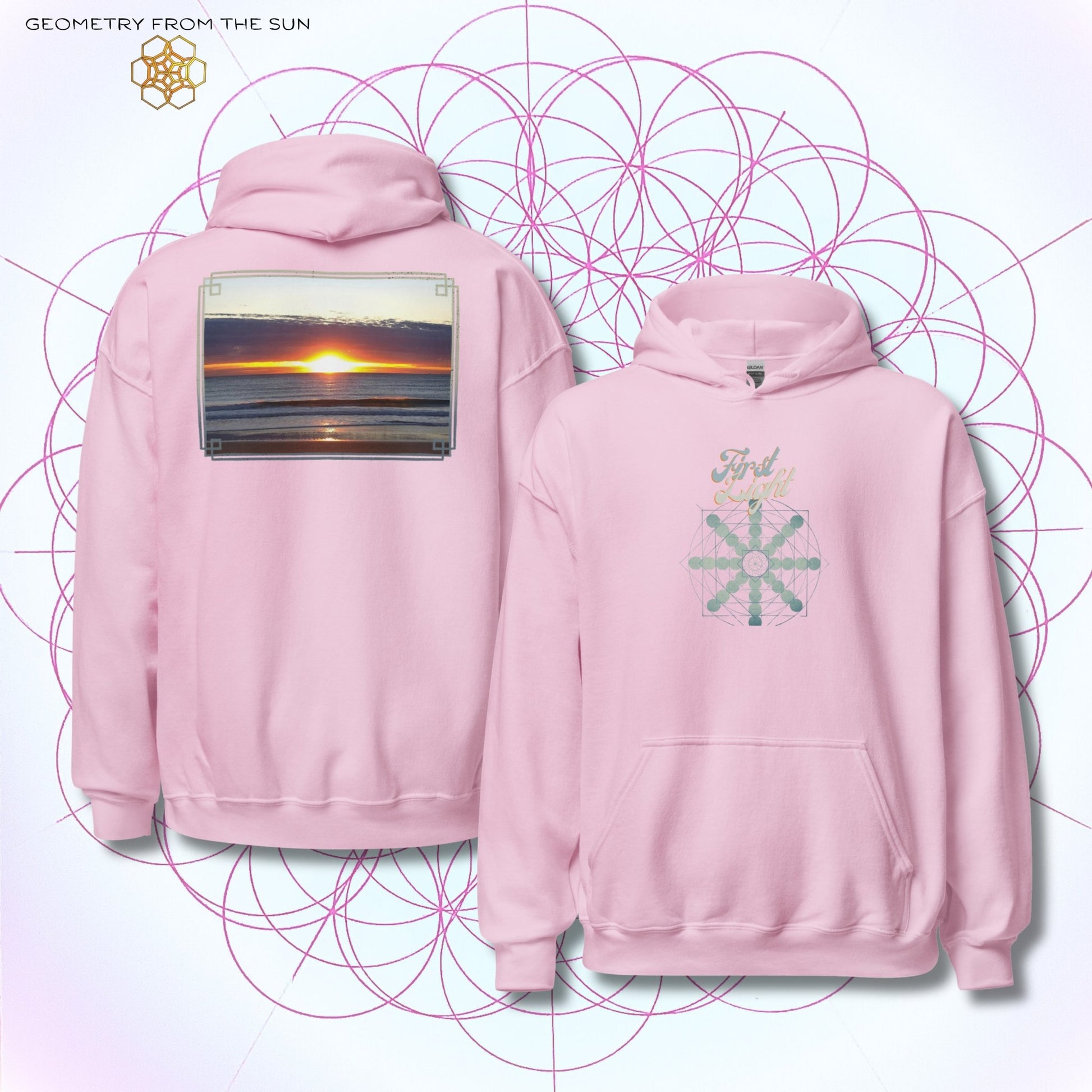 Horizon Blaze Sunrise Hoodie - FIRST LIGHT - Geometry From The Sun
