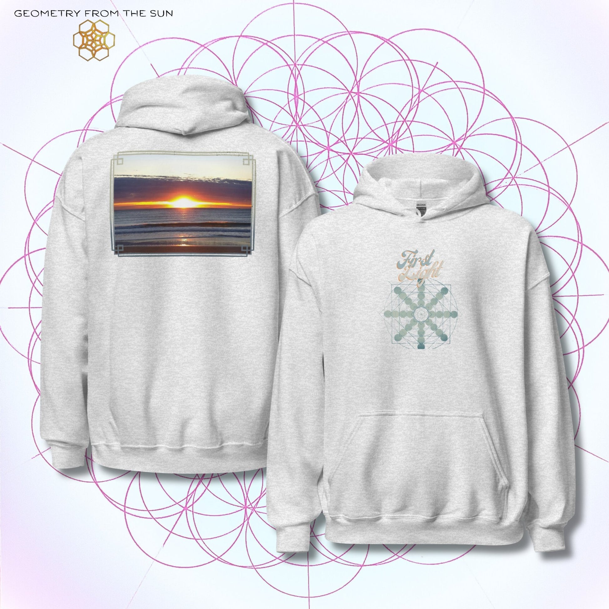 Horizon Blaze Sunrise Hoodie - FIRST LIGHT - Geometry From The Sun