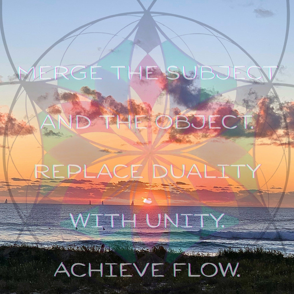 Merge & Flow Wall Art Poster - GEOMETRY AT DAWN