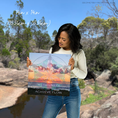 Merge & Flow Wall Art Poster - GEOMETRY AT DAWN - Geometry From The Sun