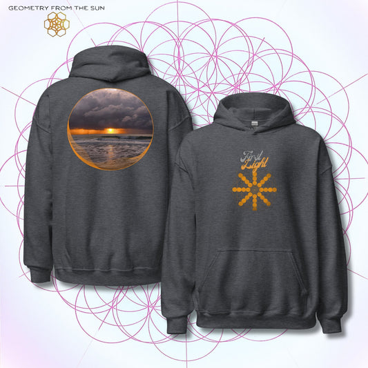 Misty Crest Sunrise Hoodie - FIRST LIGHT - Geometry From The Sun