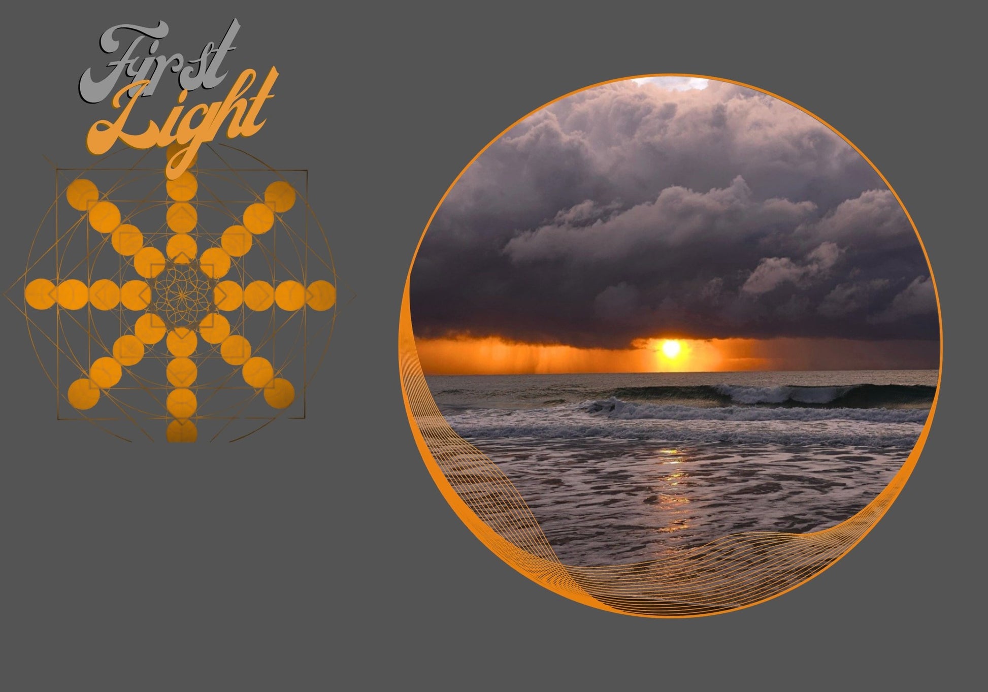 Misty Crest Sunrise Hoodie - FIRST LIGHT - Geometry From The Sun