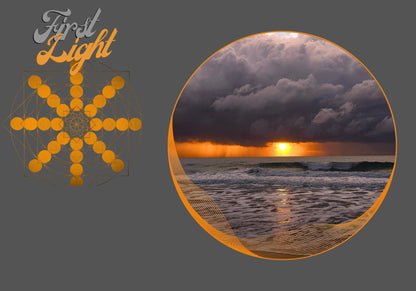 Misty Crest Sunrise Hoodie - FIRST LIGHT - Geometry From The Sun