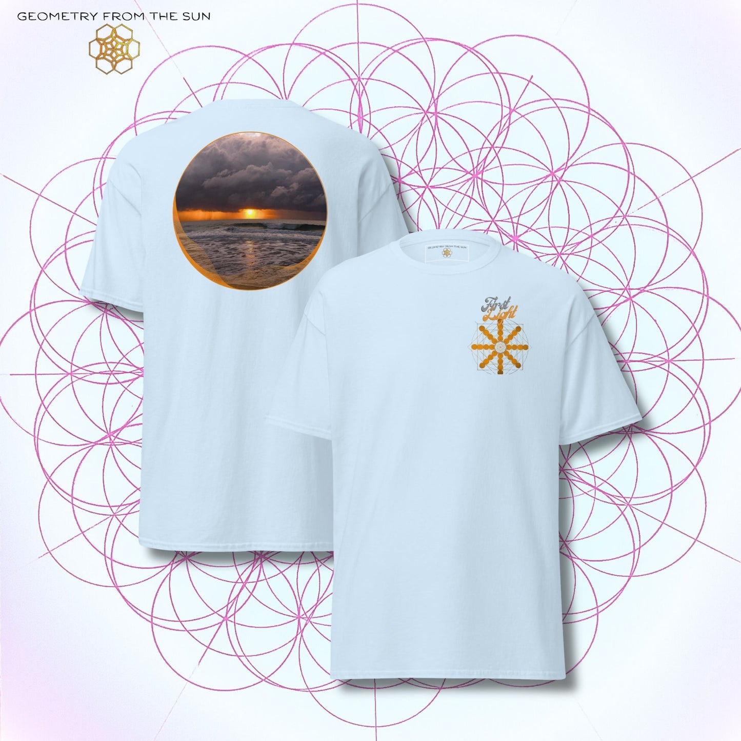 Misty Crest Sunrise Shirt - FIRST LIGHT - Geometry From The Sun