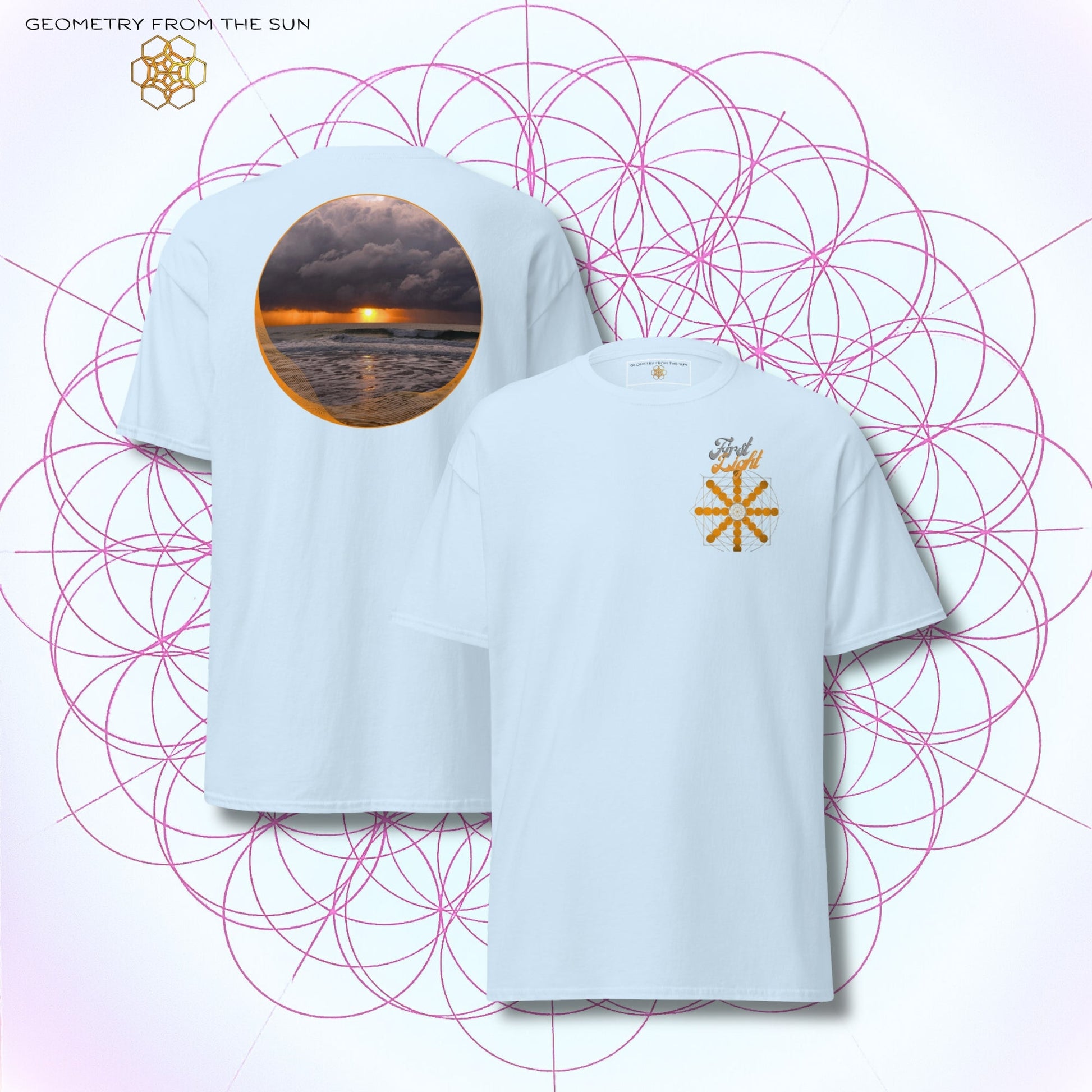 Misty Crest Sunrise Shirt - FIRST LIGHT - Geometry From The Sun