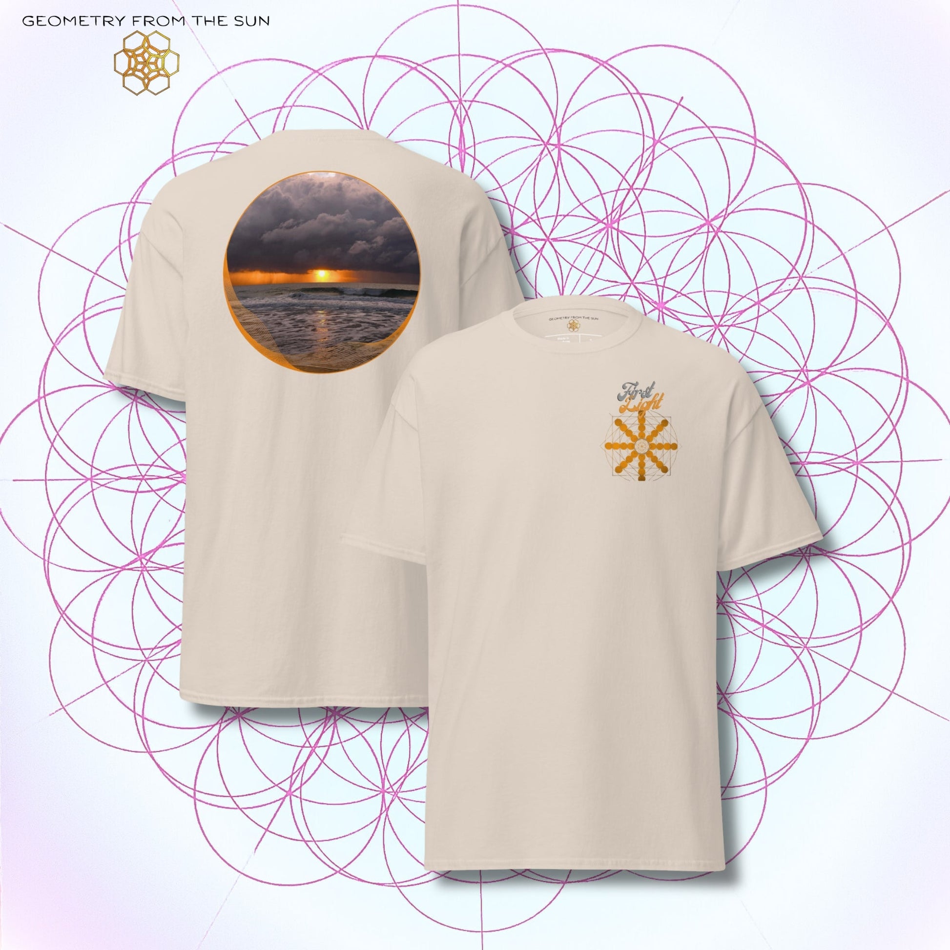 Misty Crest Sunrise Shirt - FIRST LIGHT - Geometry From The Sun