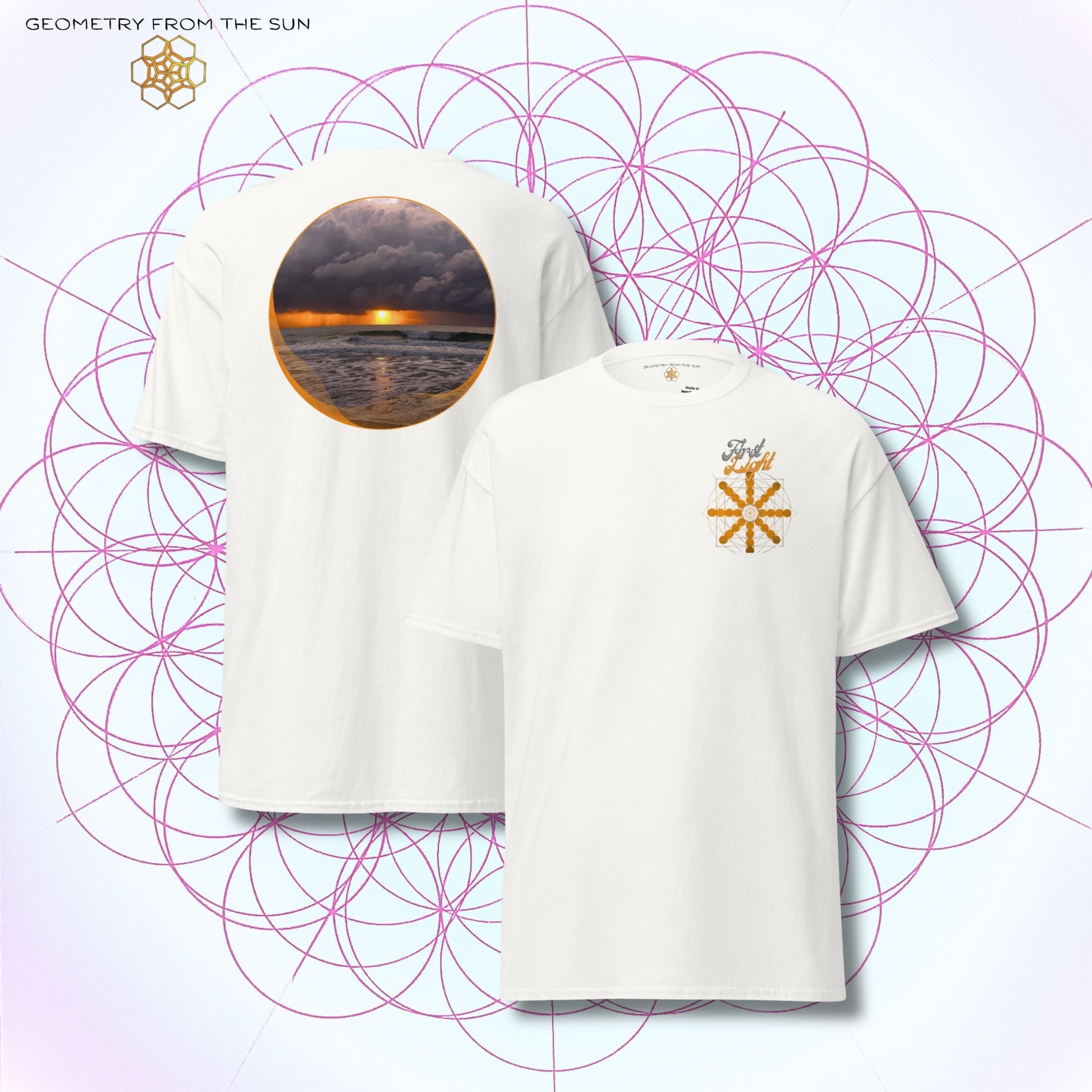 Misty Crest Sunrise Shirt - FIRST LIGHT - Geometry From The Sun