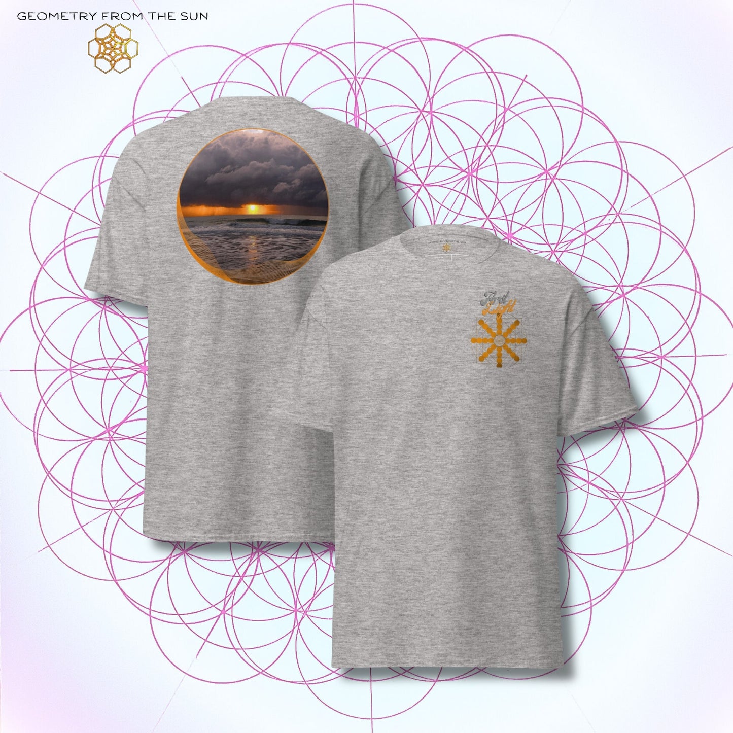 Misty Crest Sunrise Shirt - FIRST LIGHT - Geometry From The Sun
