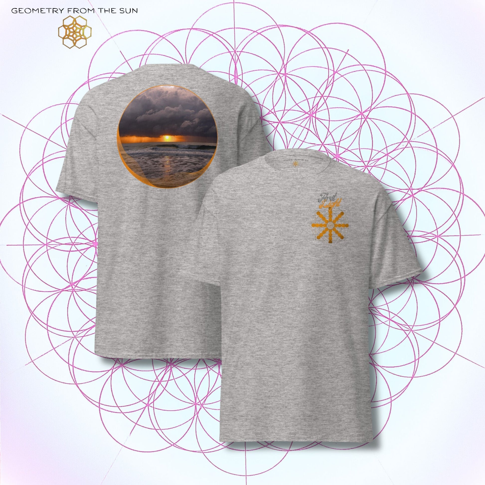 Misty Crest Sunrise Shirt - FIRST LIGHT - Geometry From The Sun