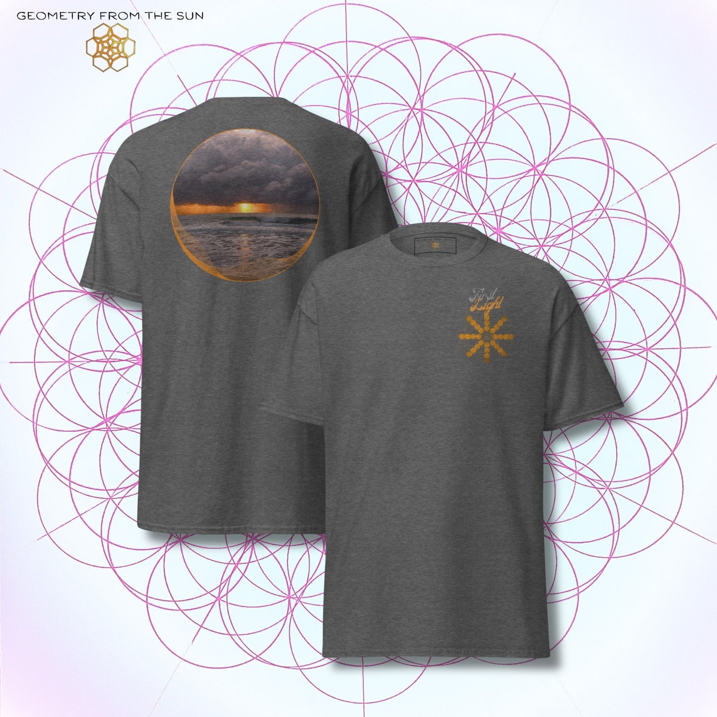 Misty Crest Sunrise Shirt - FIRST LIGHT - Geometry From The Sun