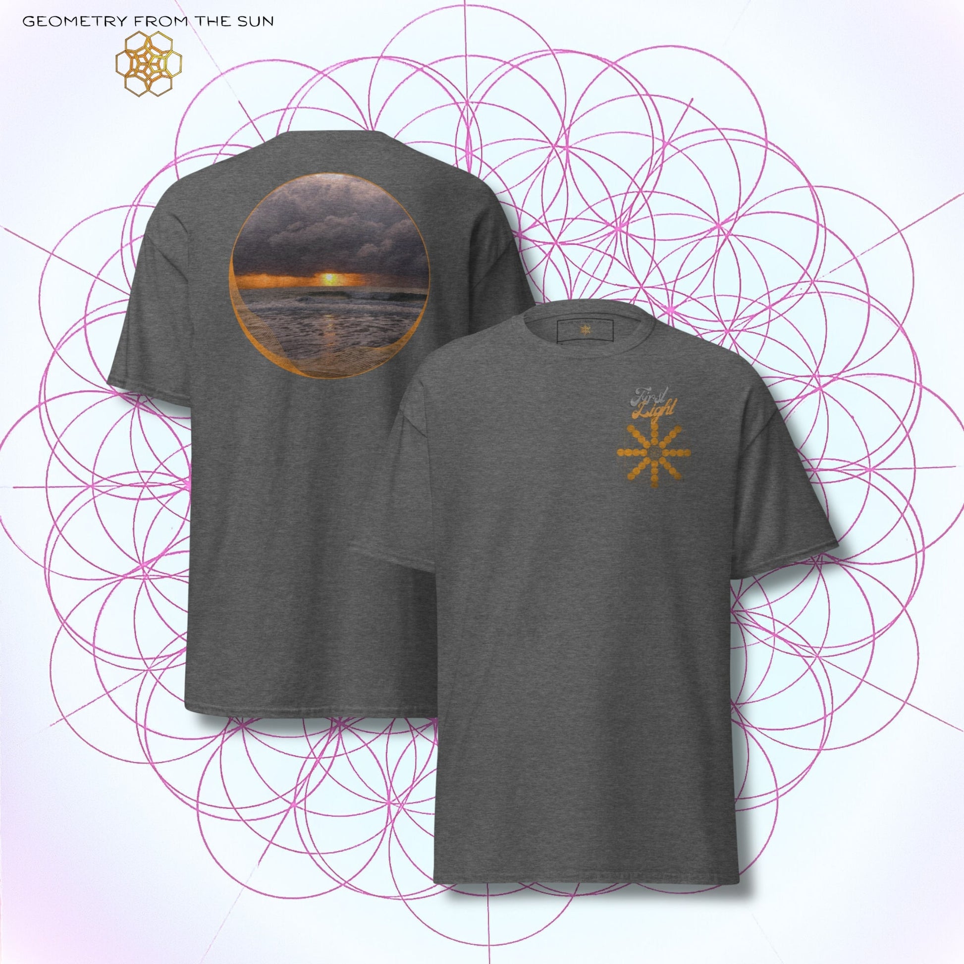 Misty Crest Sunrise Shirt - FIRST LIGHT - Geometry From The Sun