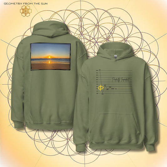 Perfectly Imperfect Sunrise Hoodie | Fibonacci x Phi - Geometry From The Sun