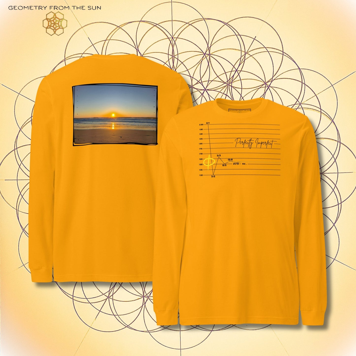 Perfectly Imperfect Sunrise Long Sleeve | Fibonacci x Phi - Geometry From The Sun