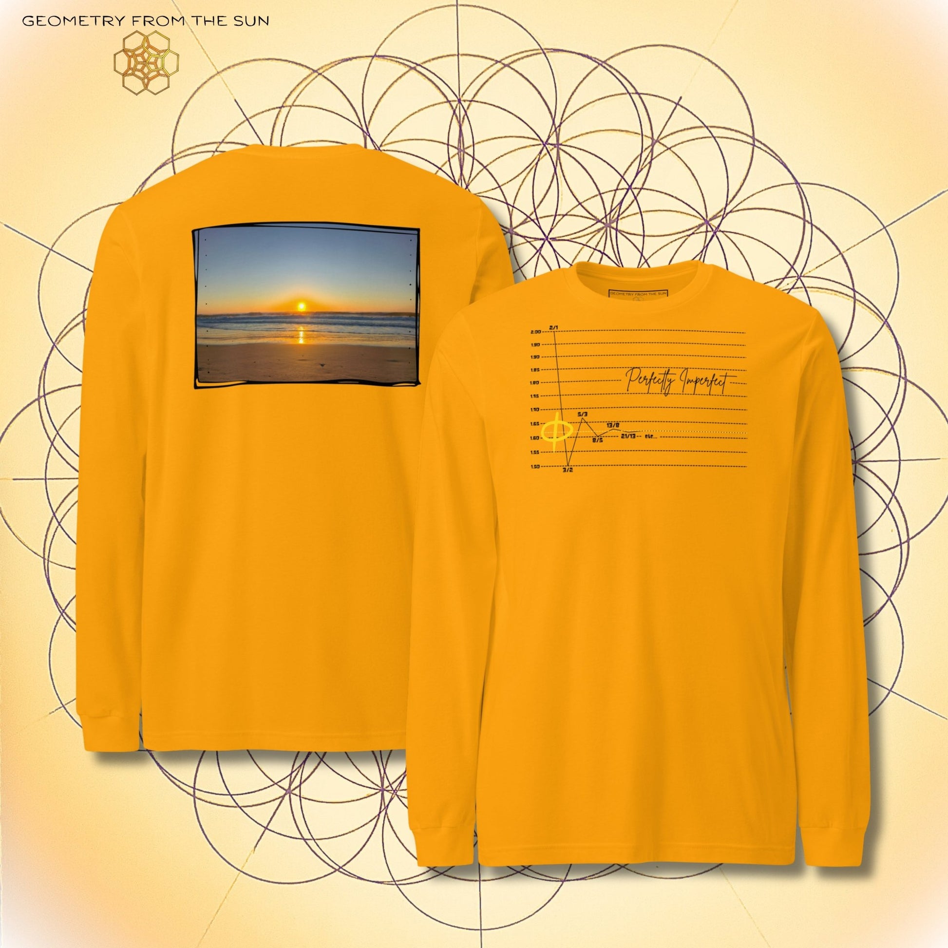 Perfectly Imperfect Sunrise Long Sleeve | Fibonacci x Phi - Geometry From The Sun