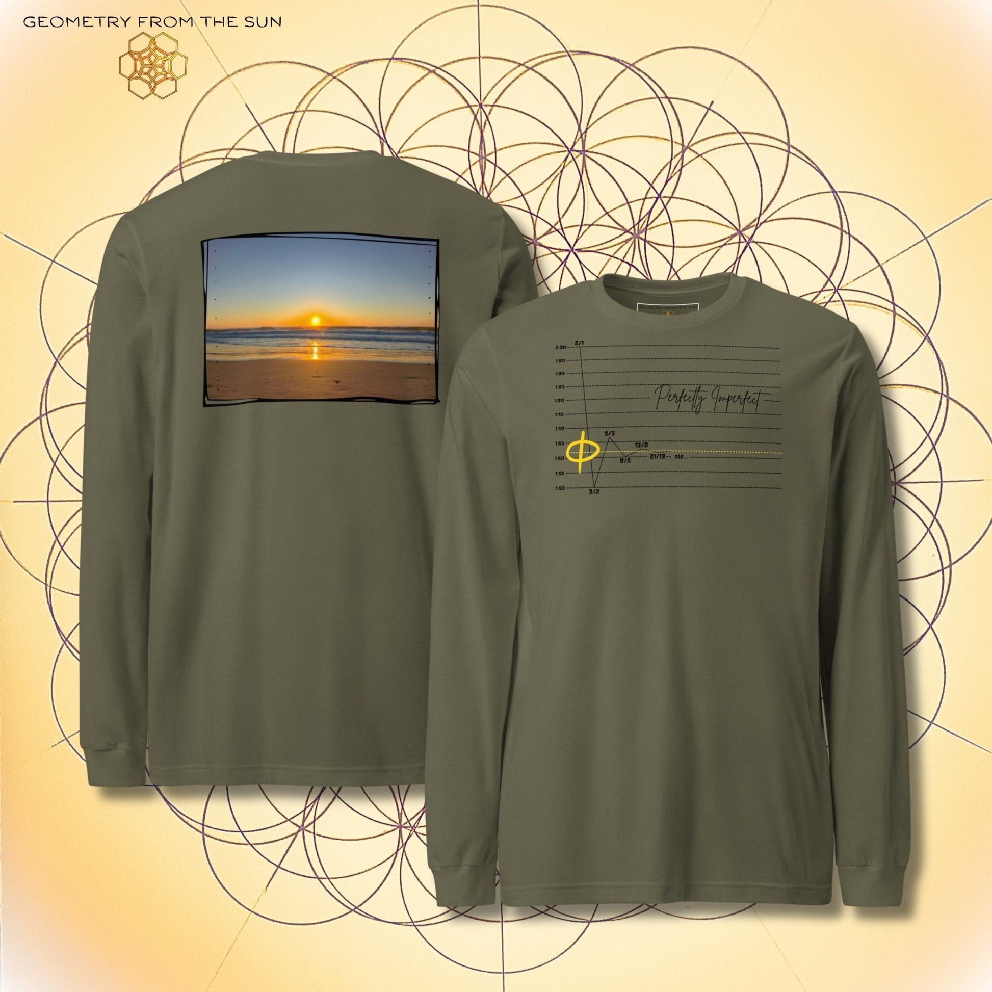 Perfectly Imperfect Sunrise Long Sleeve | Fibonacci x Phi - Geometry From The Sun
