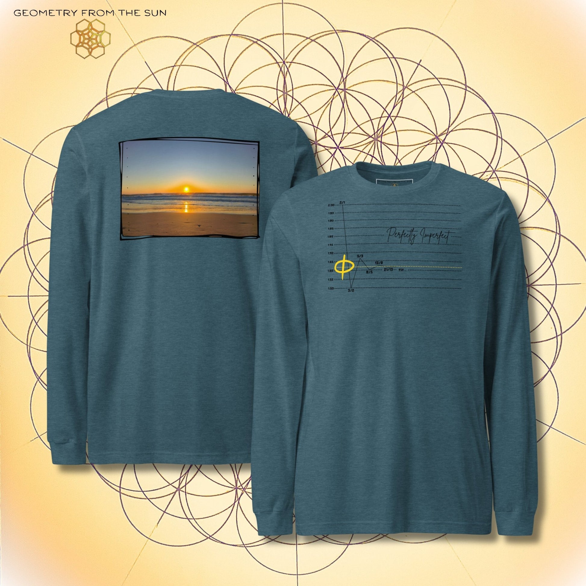 Perfectly Imperfect Sunrise Long Sleeve | Fibonacci x Phi - Geometry From The Sun