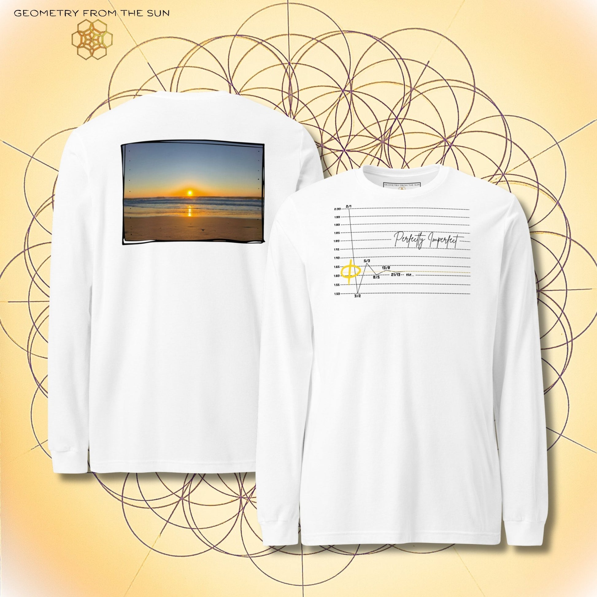 Perfectly Imperfect Sunrise Long Sleeve | Fibonacci x Phi - Geometry From The Sun