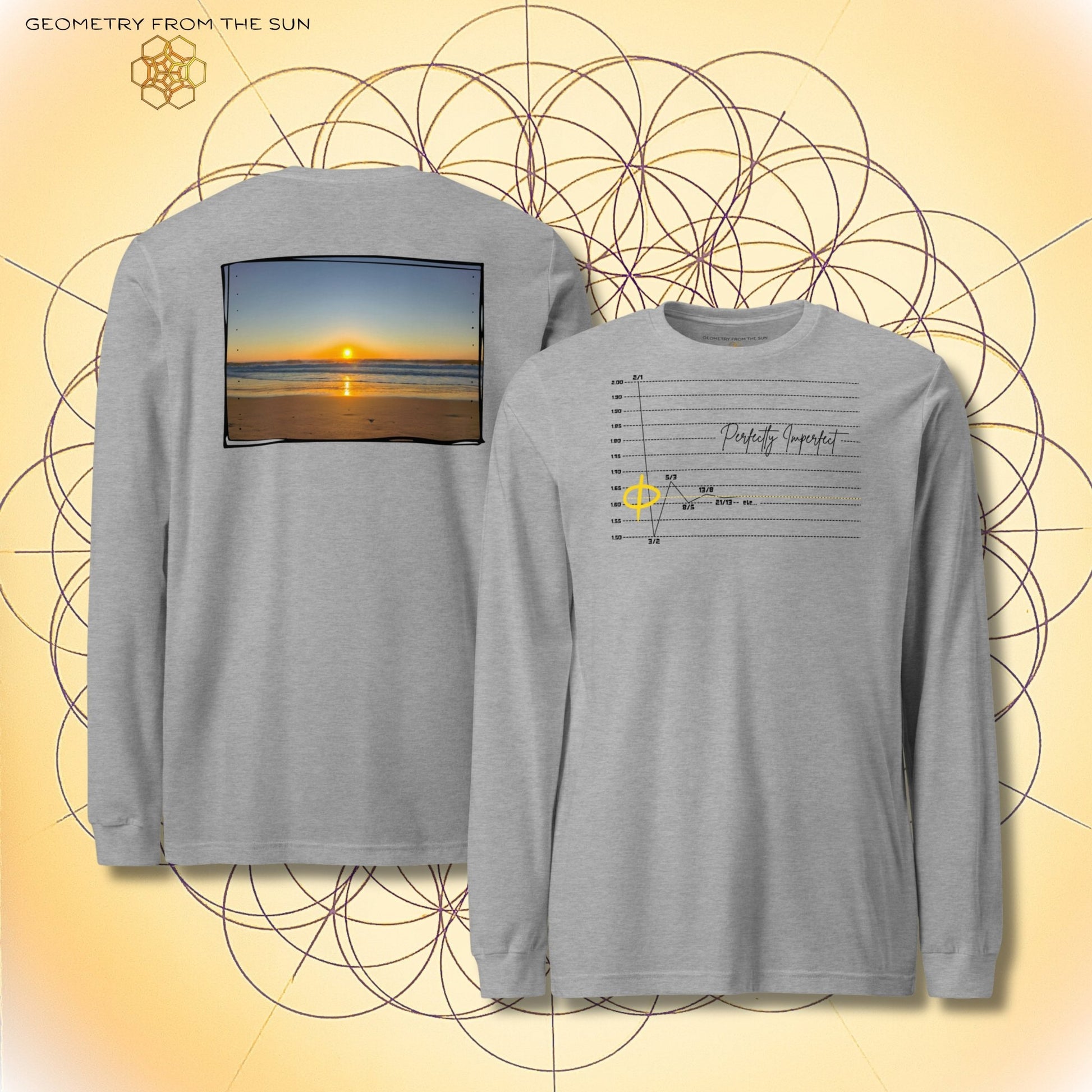 Perfectly Imperfect Sunrise Long Sleeve | Fibonacci x Phi - Geometry From The Sun