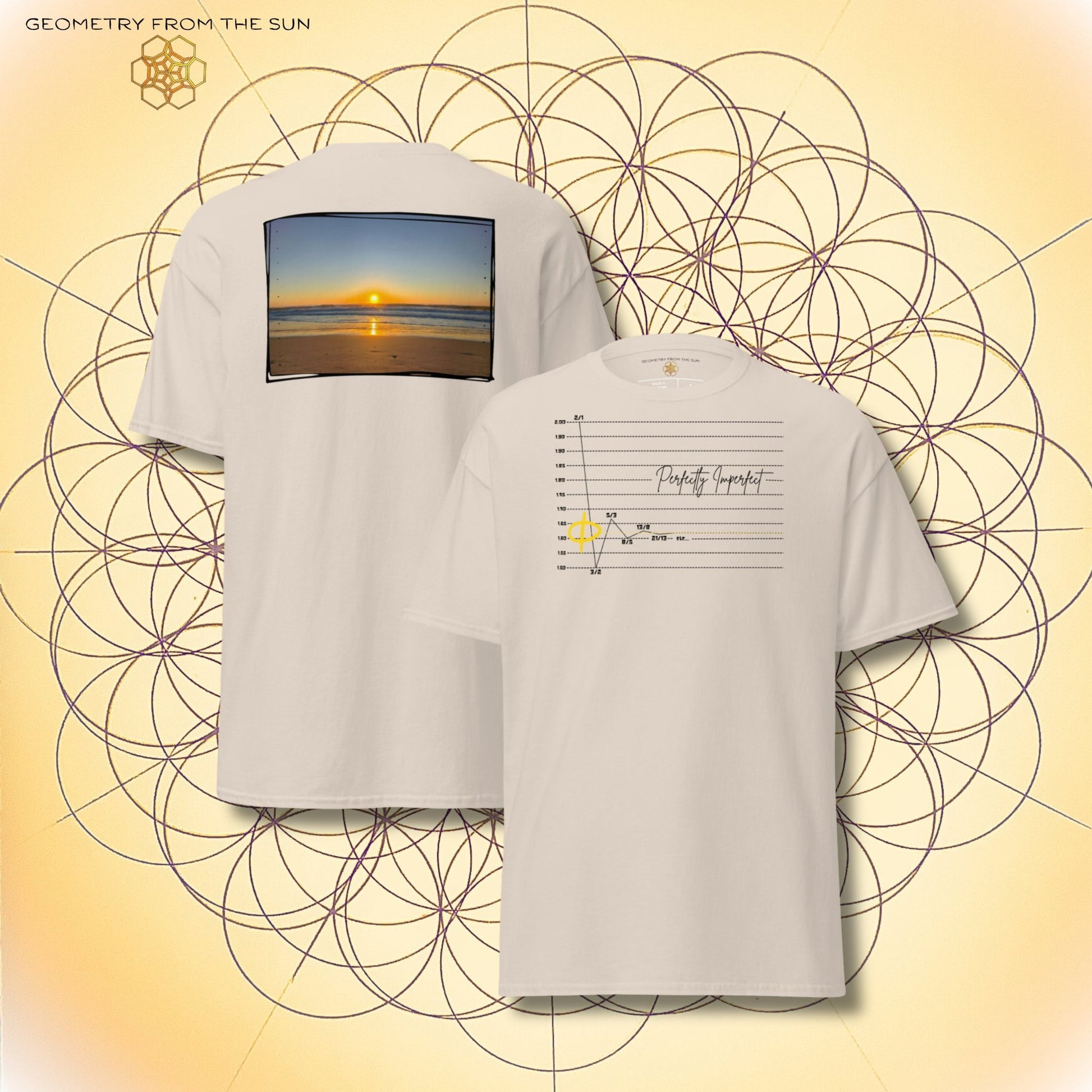 Perfectly Imperfect Sunrise Shirt | Fibonacci x Phi - Geometry From The Sun