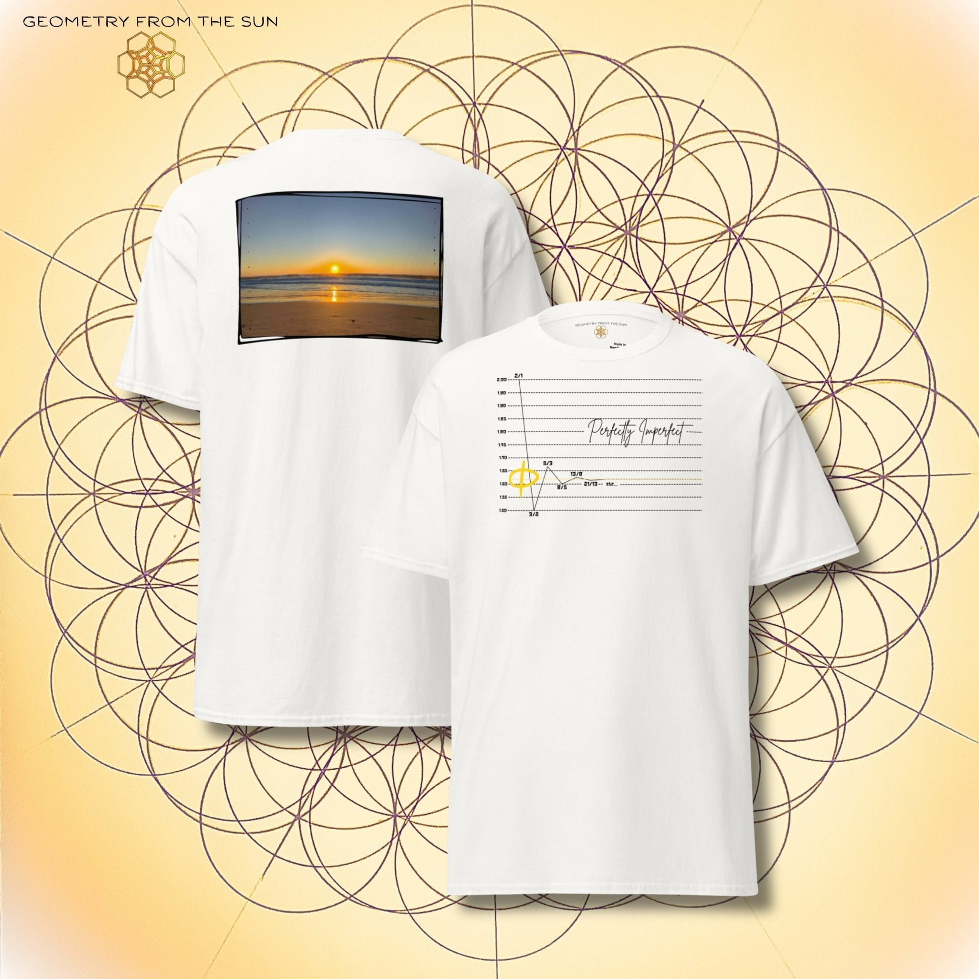 Perfectly Imperfect Sunrise Shirt | Fibonacci x Phi - Geometry From The Sun