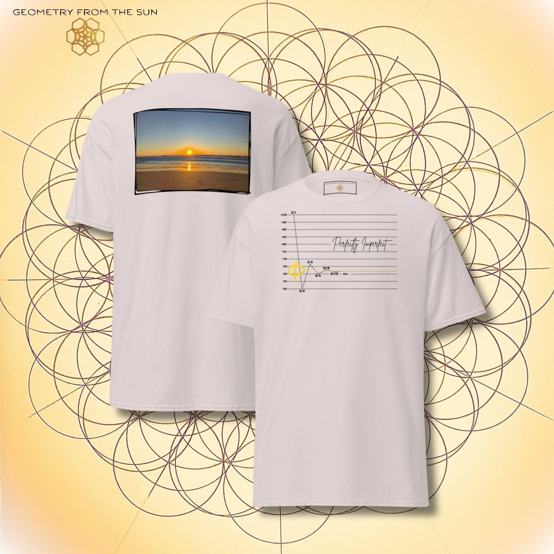 Perfectly Imperfect Sunrise Shirt | Fibonacci x Phi - Geometry From The Sun