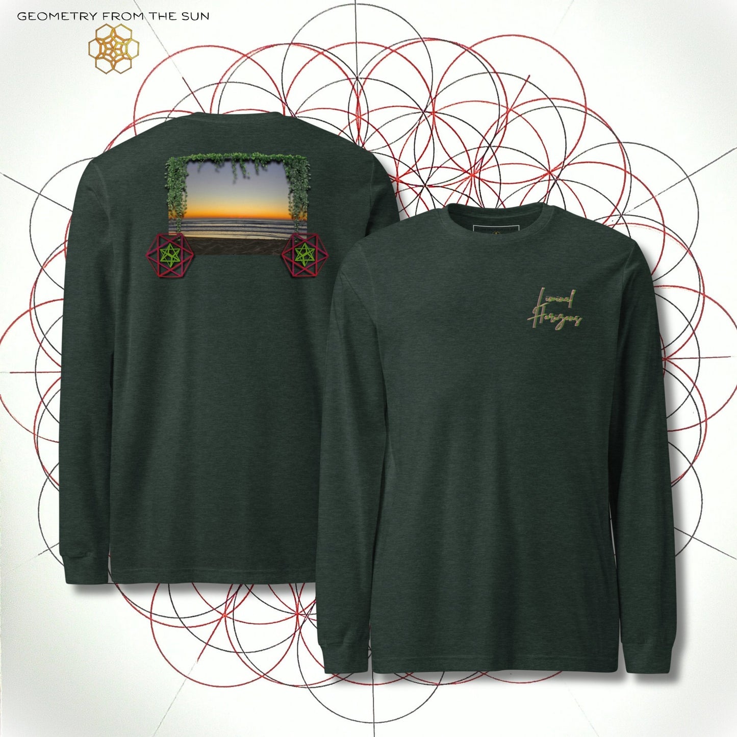 Pre Dawn Veins Long Sleeve - LIMINAL HORIZONS - Geometry From The Sun