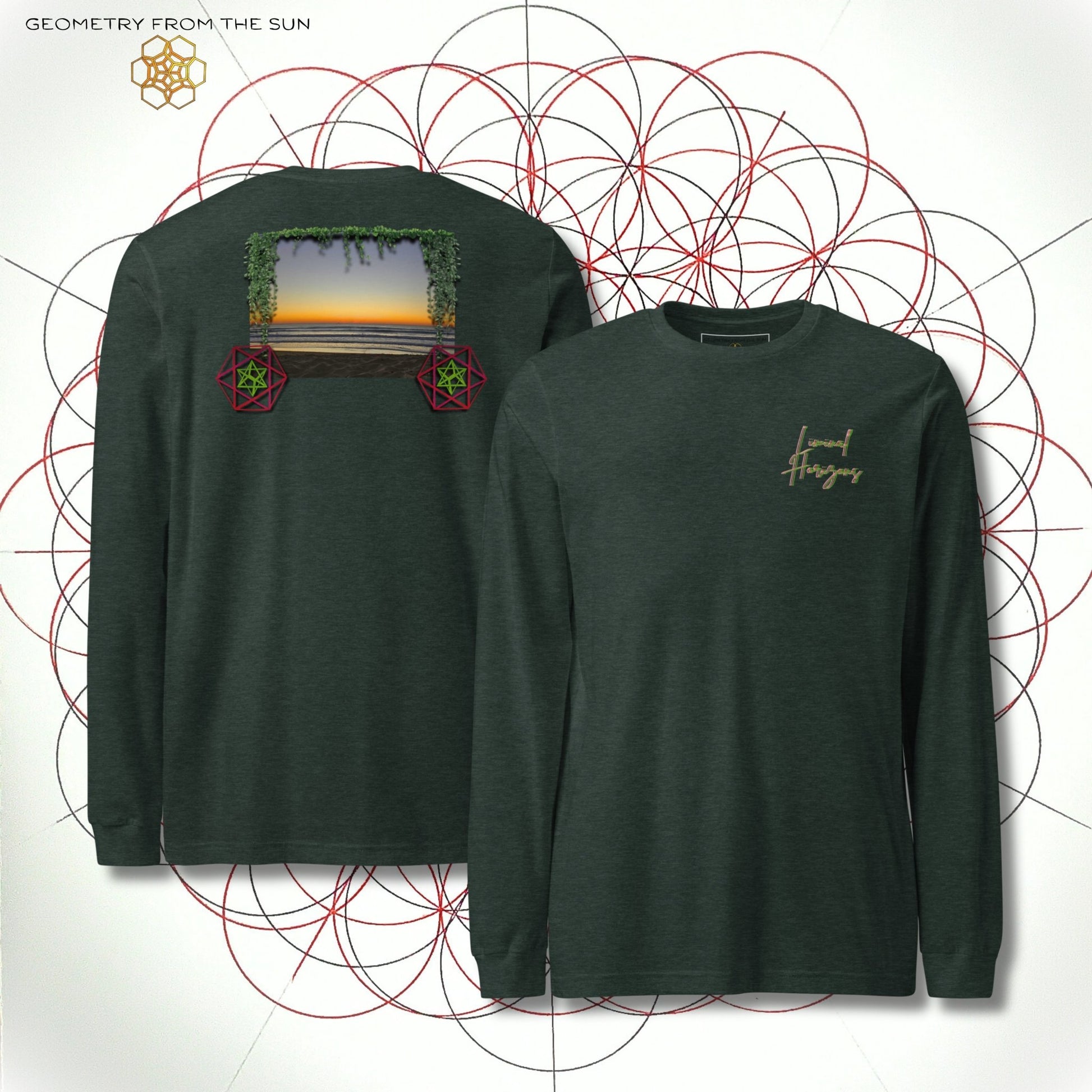 Pre Dawn Veins Long Sleeve - LIMINAL HORIZONS - Geometry From The Sun