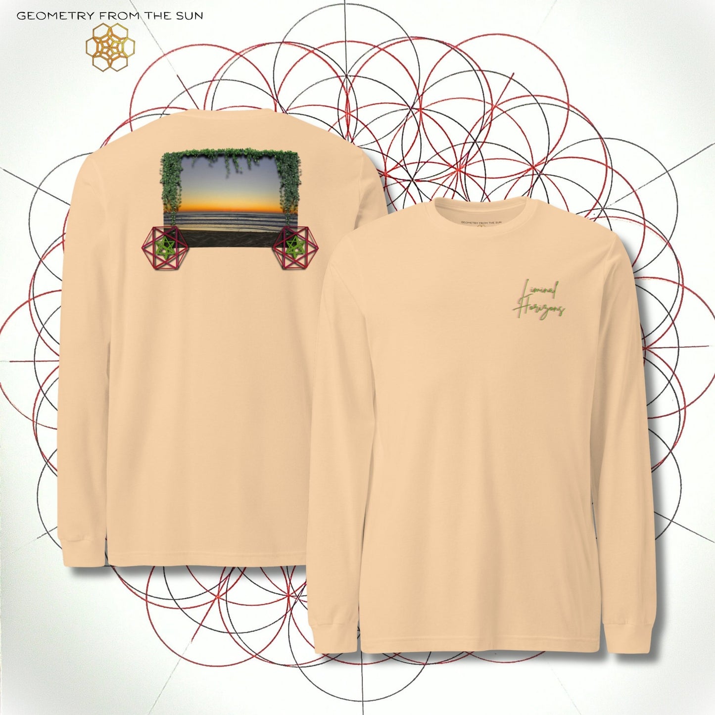 Pre Dawn Veins Long Sleeve - LIMINAL HORIZONS - Geometry From The Sun