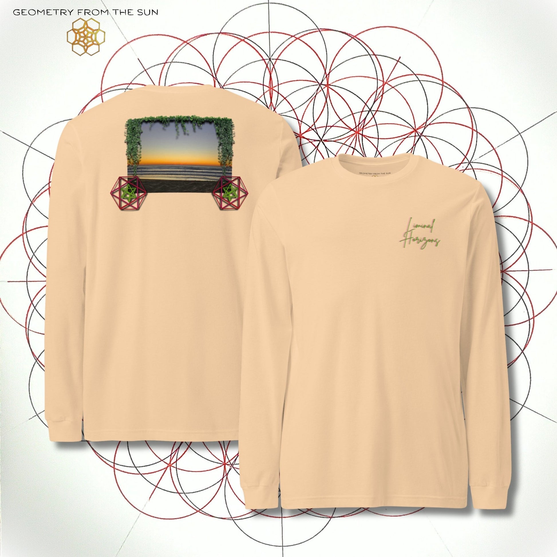 Pre Dawn Veins Long Sleeve - LIMINAL HORIZONS - Geometry From The Sun
