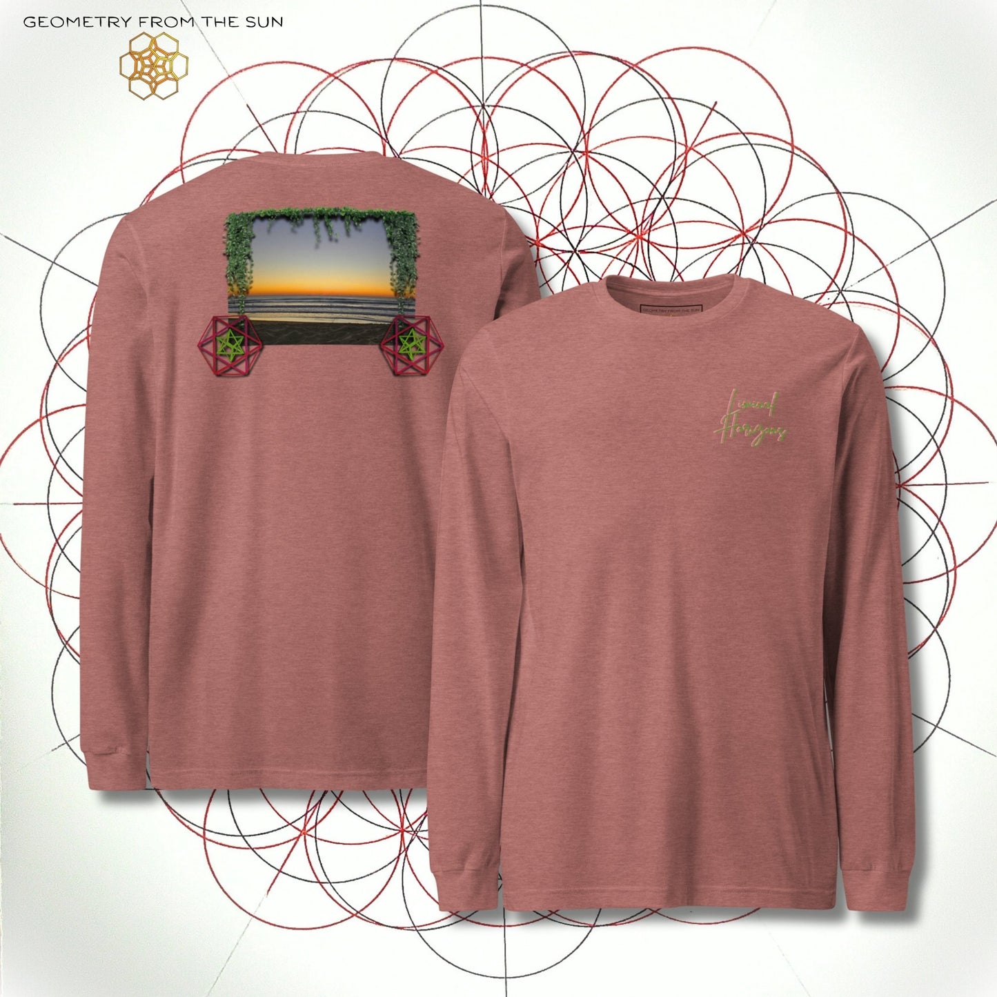 Pre Dawn Veins Long Sleeve - LIMINAL HORIZONS - Geometry From The Sun