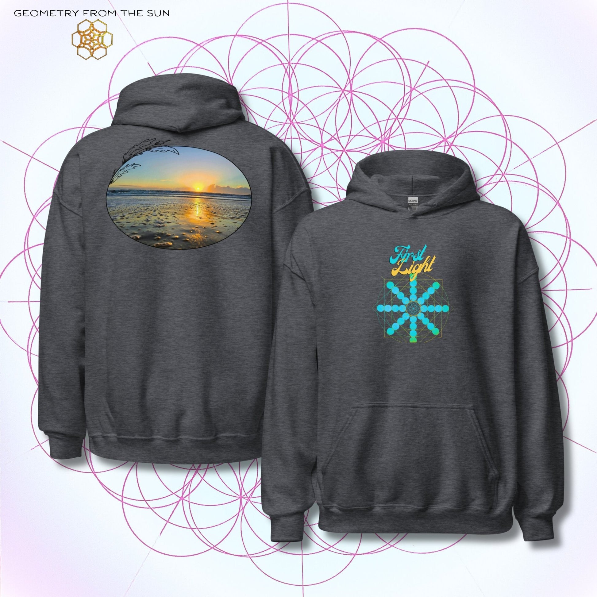 Quiet Rays Sunrise Hoodie - FIRST LIGHT - Geometry From The Sun