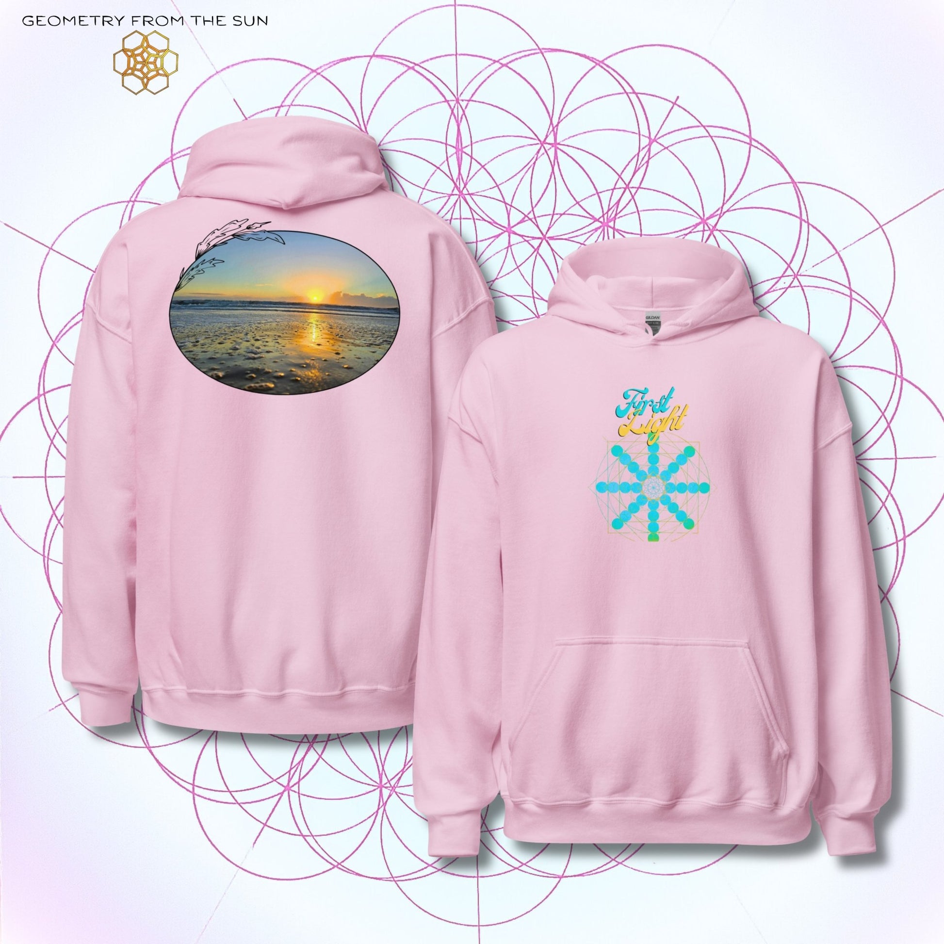 Quiet Rays Sunrise Hoodie - FIRST LIGHT - Geometry From The Sun