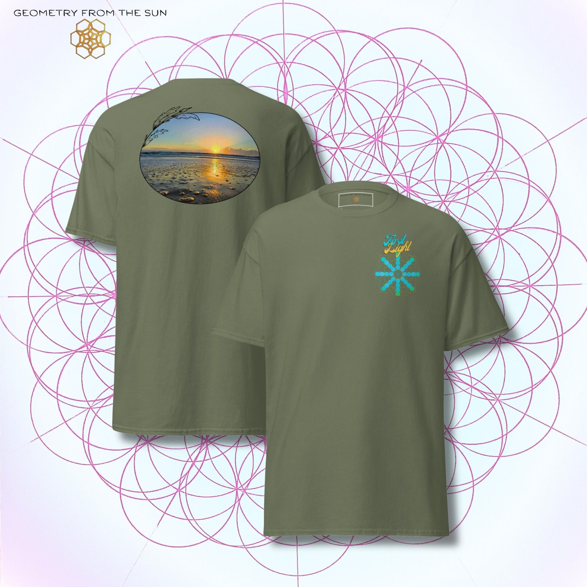 Quiet Rays Sunrise Shirt - FIRST LIGHT - Geometry From The Sun