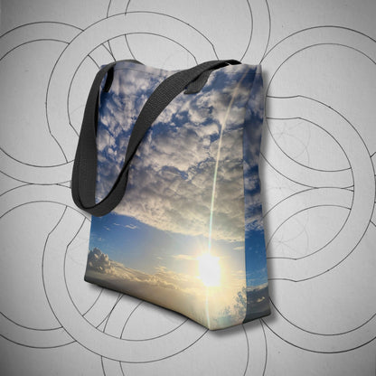 Radiant Skies Premium Tote Bag - Geometry From The Sun