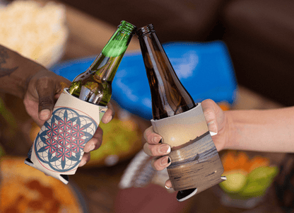 Sacred Geometry Sunrise Can Holder Stubby Cooler - Geometry From The Sun