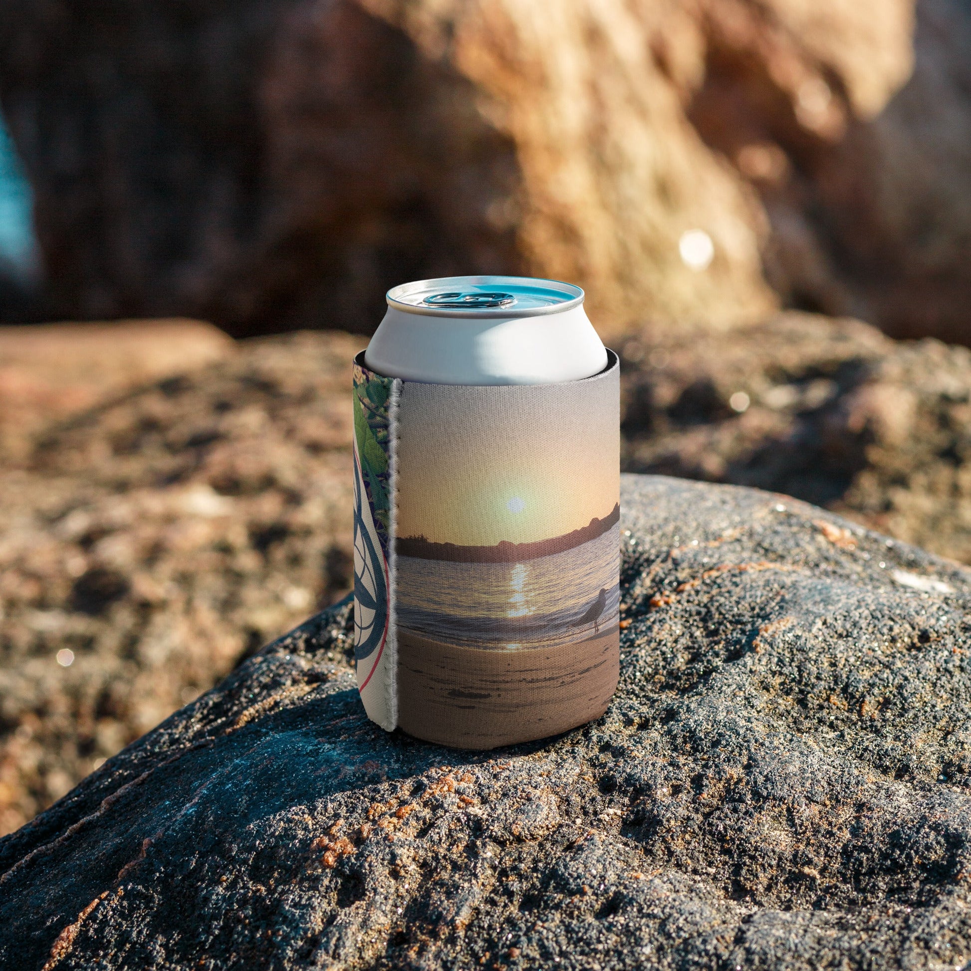 Sacred Geometry Sunrise Can Holder Stubby Cooler - Geometry From The Sun