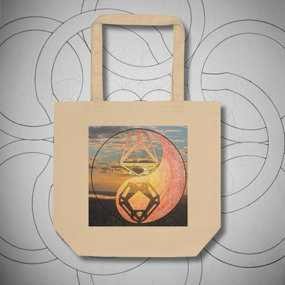 Sacred Sunrise Geometry Eco Tote Bag - Geometry From The Sun