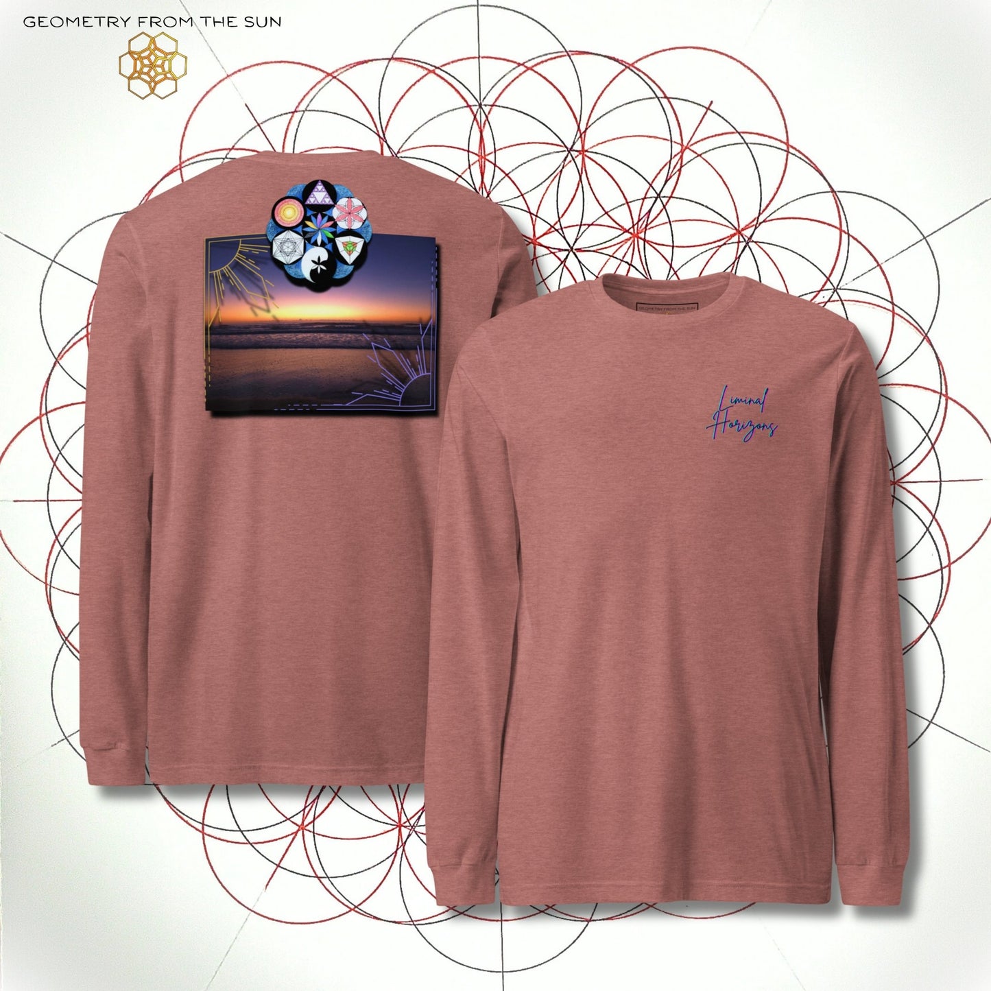 Silent Threshold Long Sleeve - LIMINAL HORIZONS - Geometry From The Sun