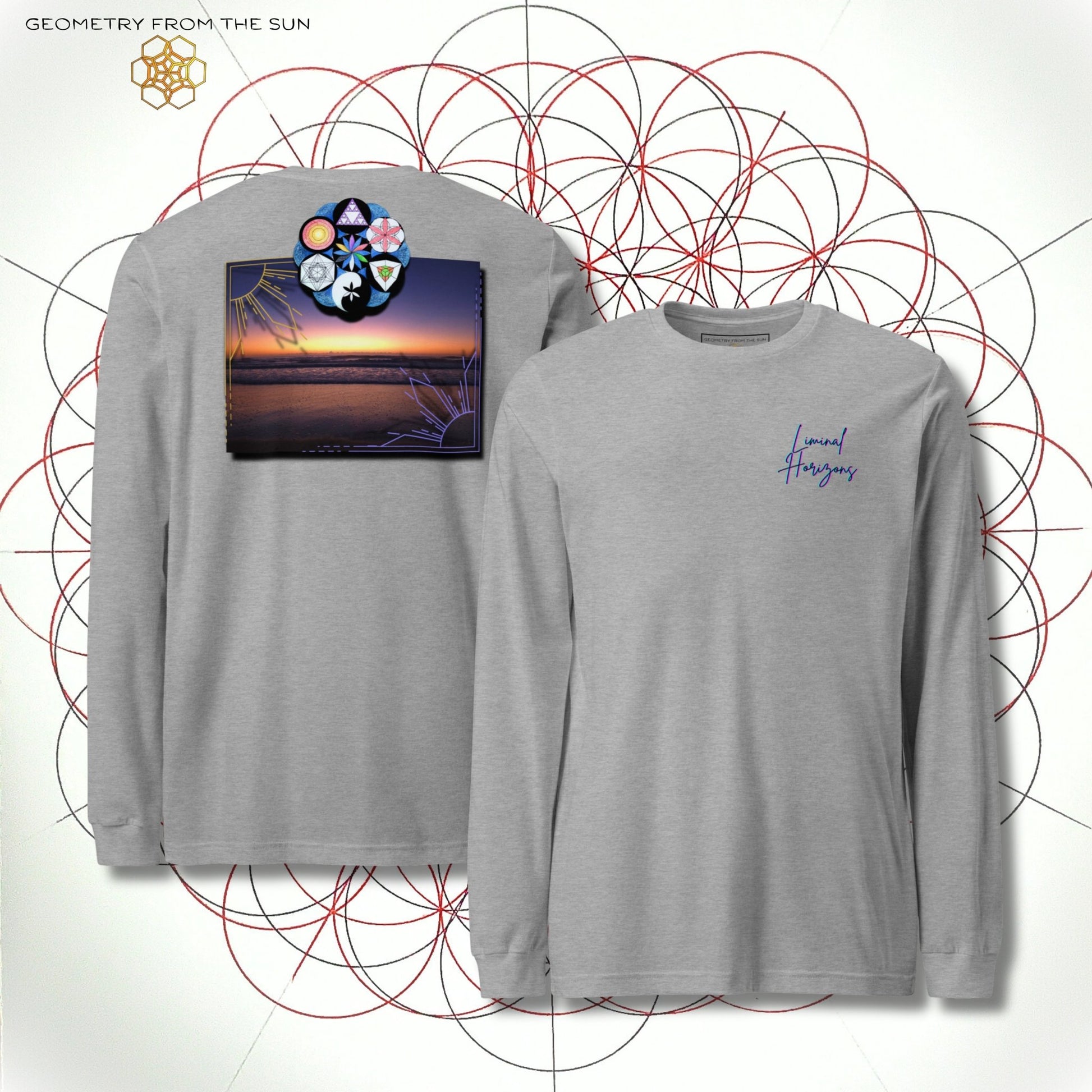 Silent Threshold Long Sleeve - LIMINAL HORIZONS - Geometry From The Sun