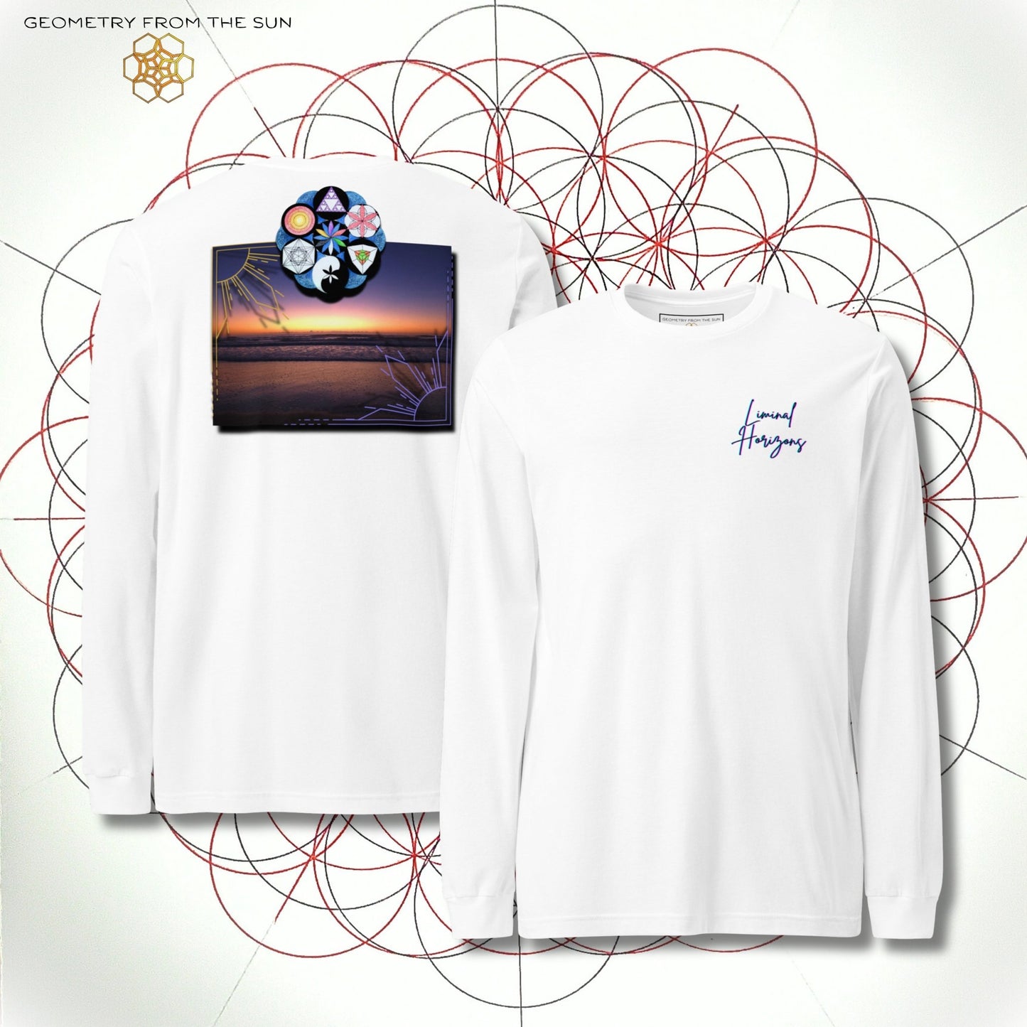 Silent Threshold Long Sleeve - LIMINAL HORIZONS - Geometry From The Sun